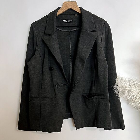 Bagatelle Double Breasted Ponte Knit Blazer - Picture 1 of 13